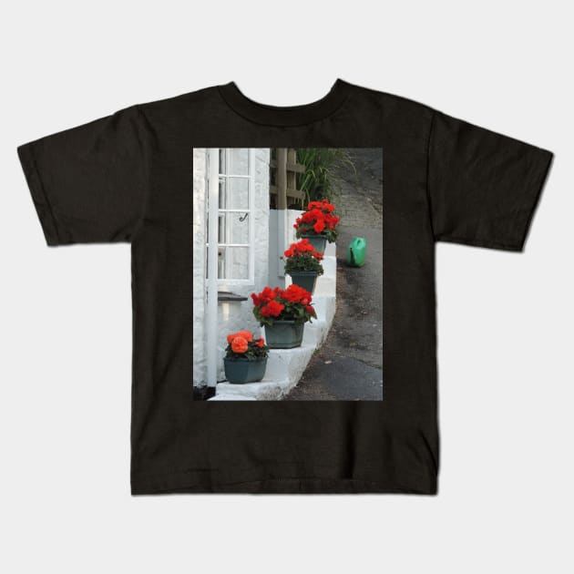 Red, Green and White Kids T-Shirt by AlexaZari